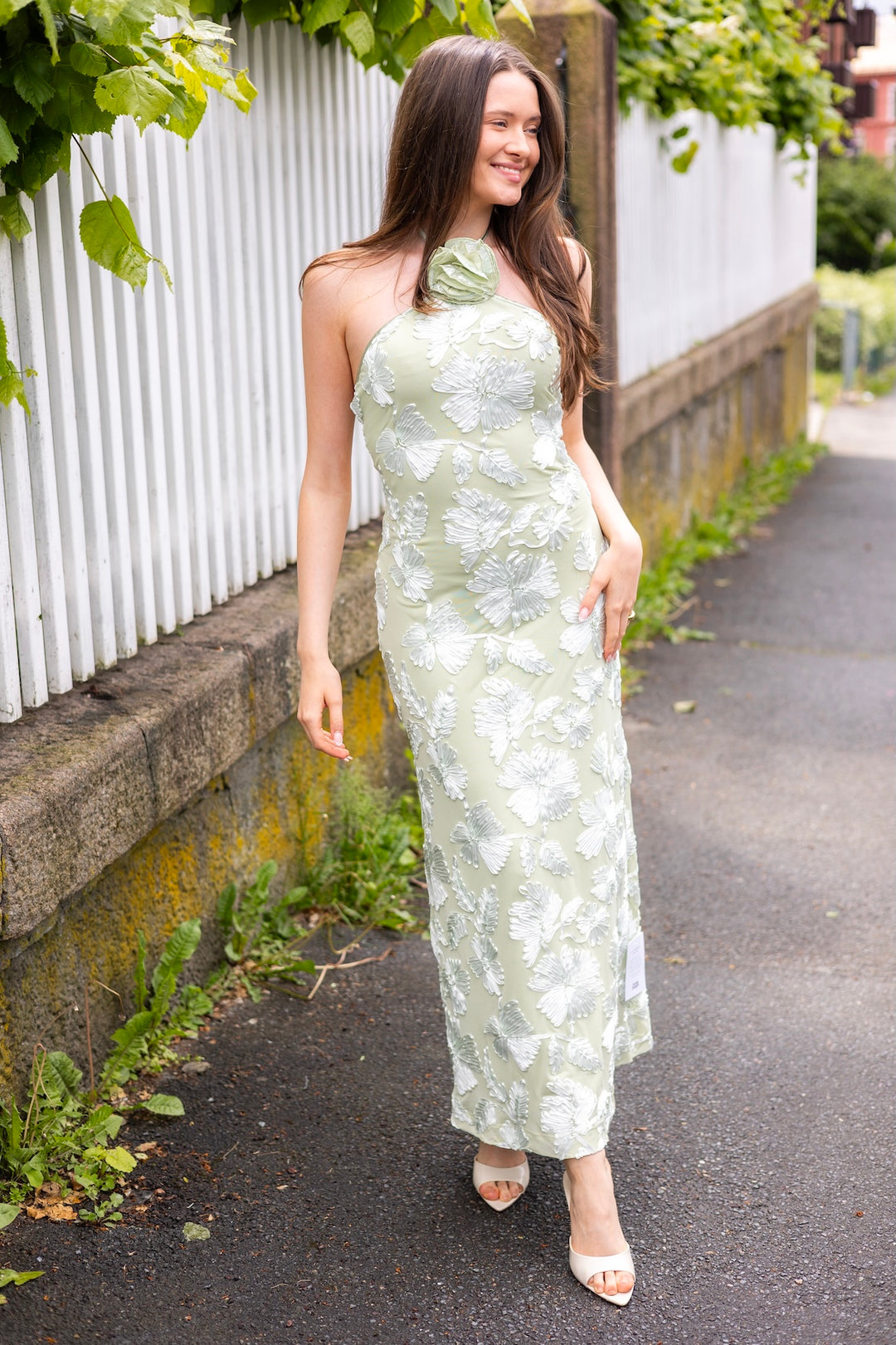 Rose Dress Pale Green