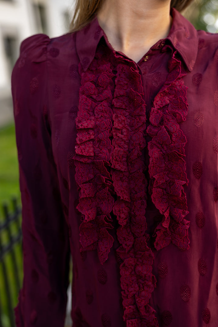 Viscose Blouse Burgundy