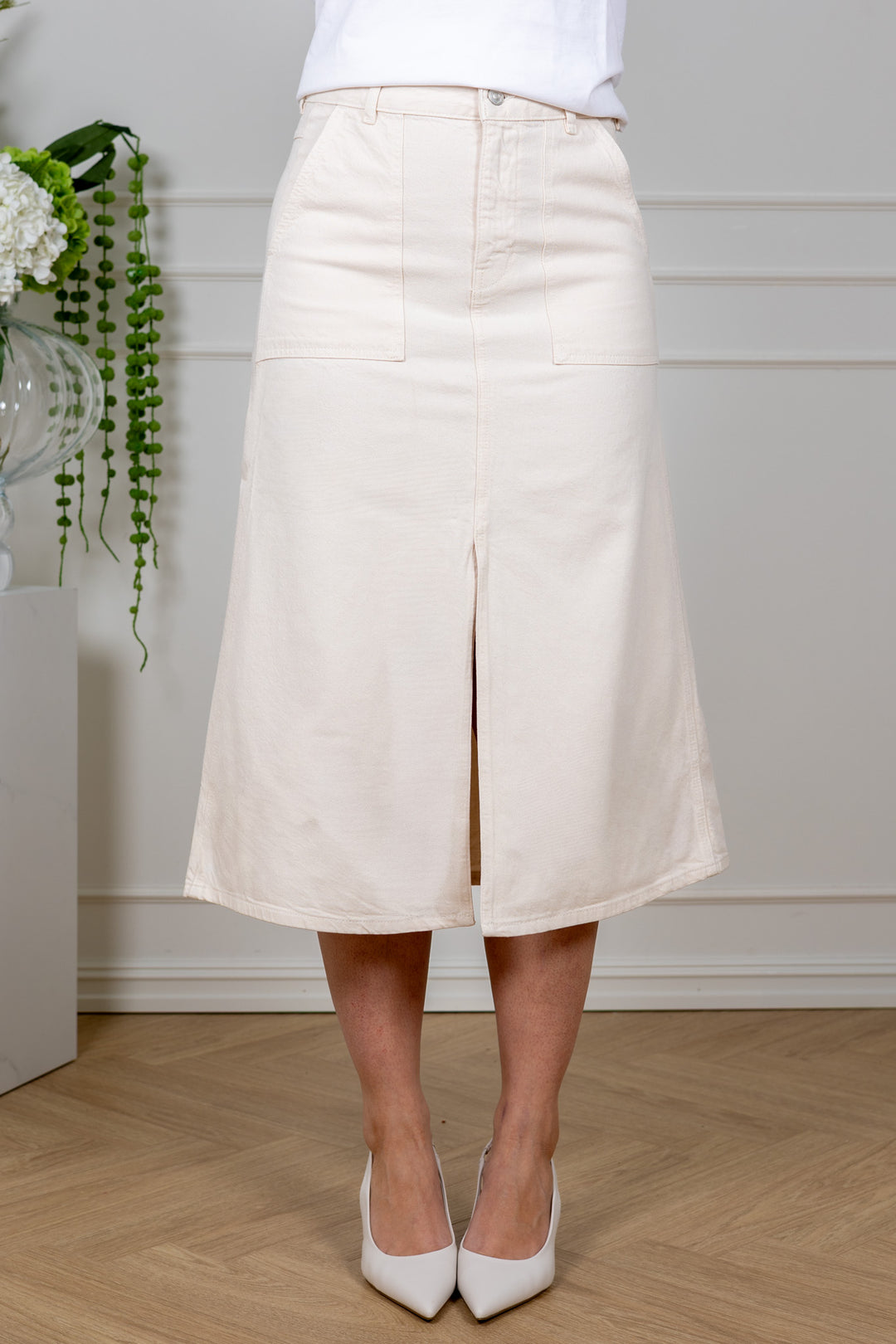 Dilysiw Skirt Ecru Melange