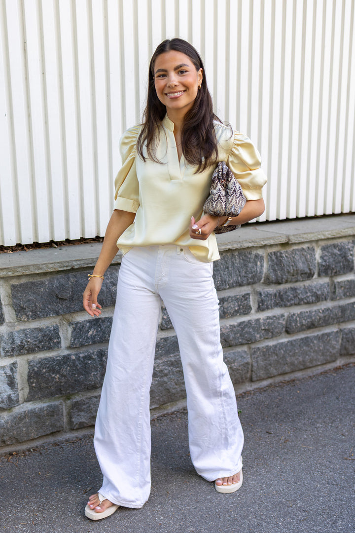 Roella Heavy Sateen Blouse Light Yellow