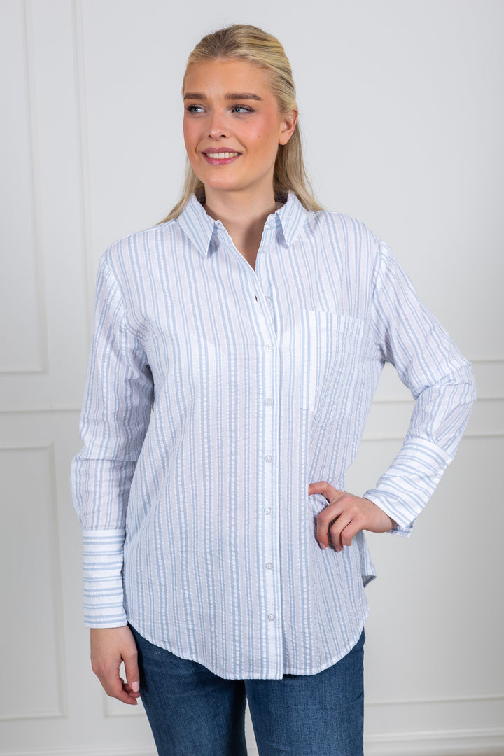 Bibi Crepe Shirt Light Blue