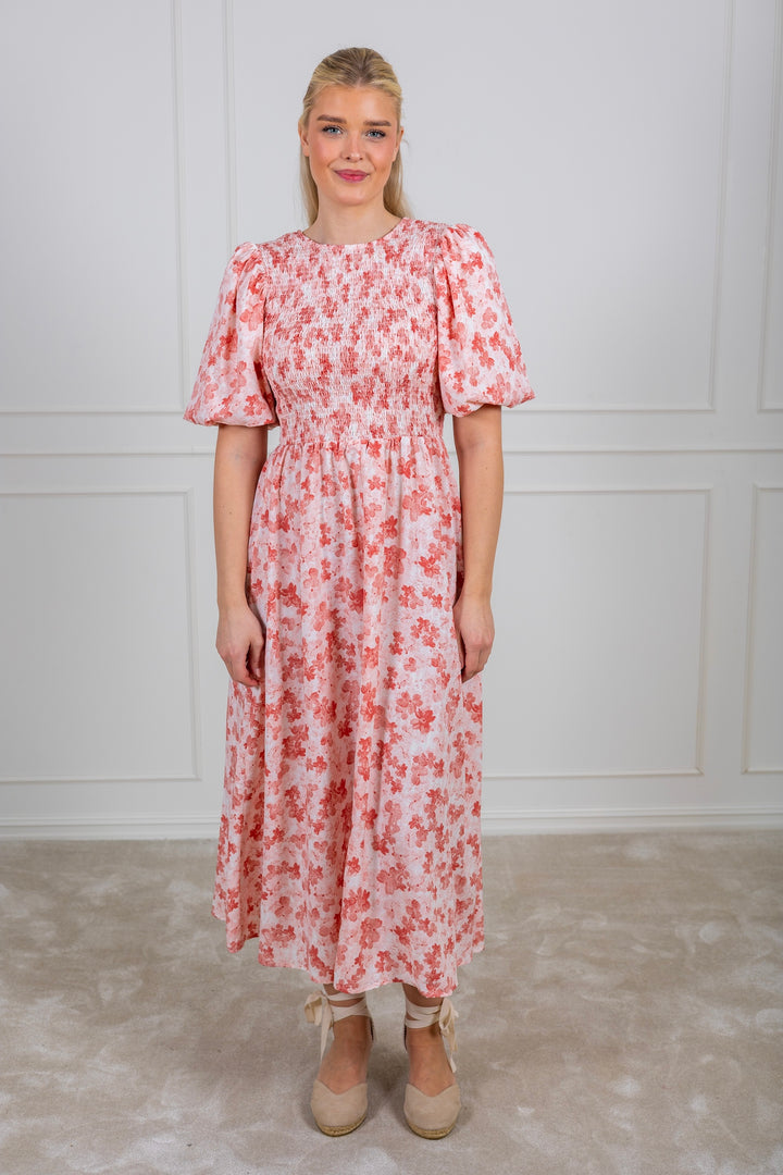 Tabita Dress Rose/White