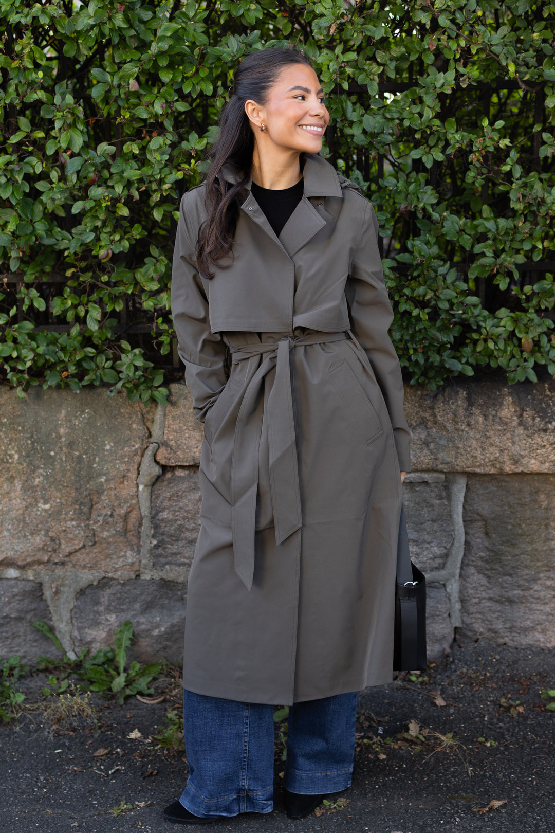 New Aline Tech Trenchcoat Grape Leaf