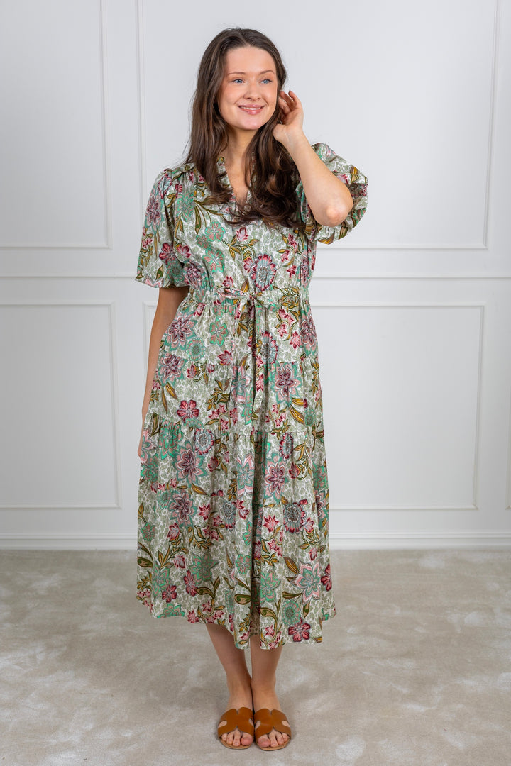 Florence Pia Dress Green