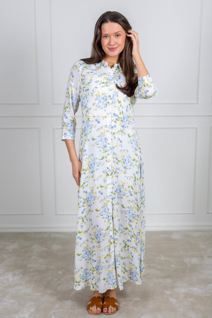 Yassavanna Long Shirt Dress Star White Sumelli