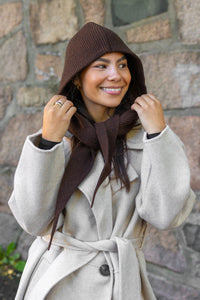 Tie Balaclava Hot Fudge Brown