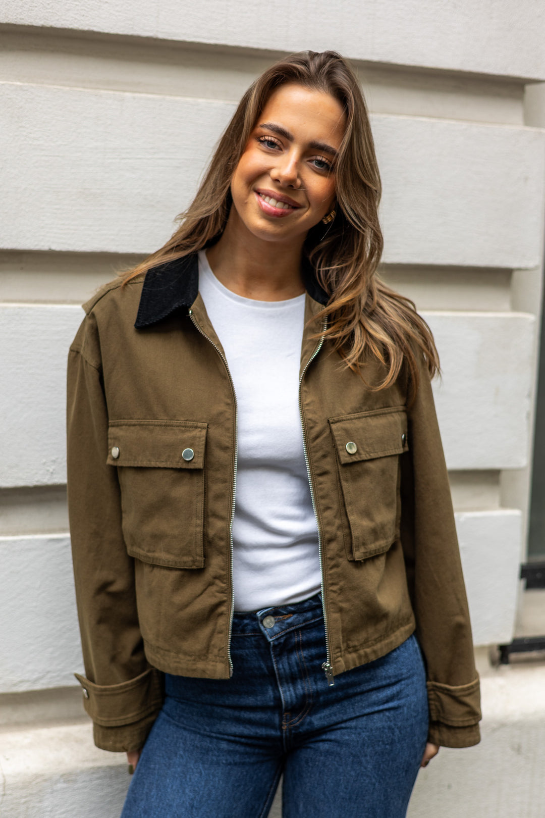 Rivera Canvas Boxy Jacket Army