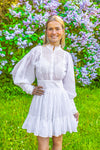 Cotton Slub Mini Dress White