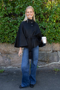 Almio Handmade Wool Blend Jacket Black