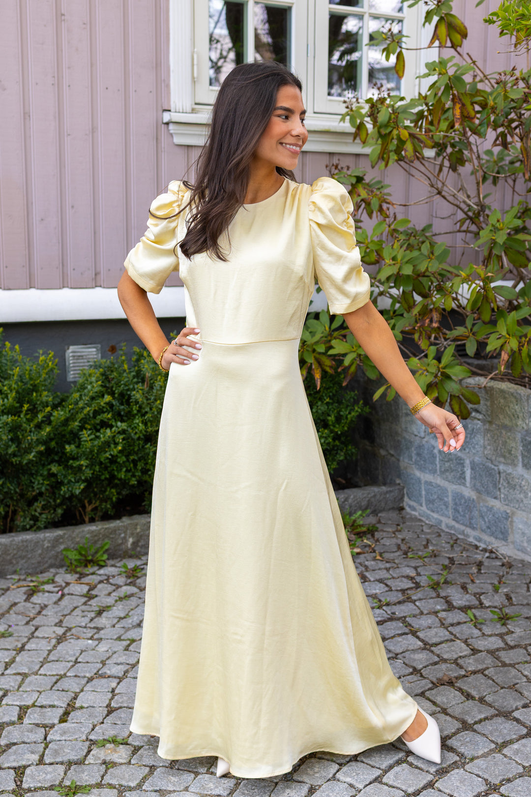 Benuti Solid Dress Light Yellow
