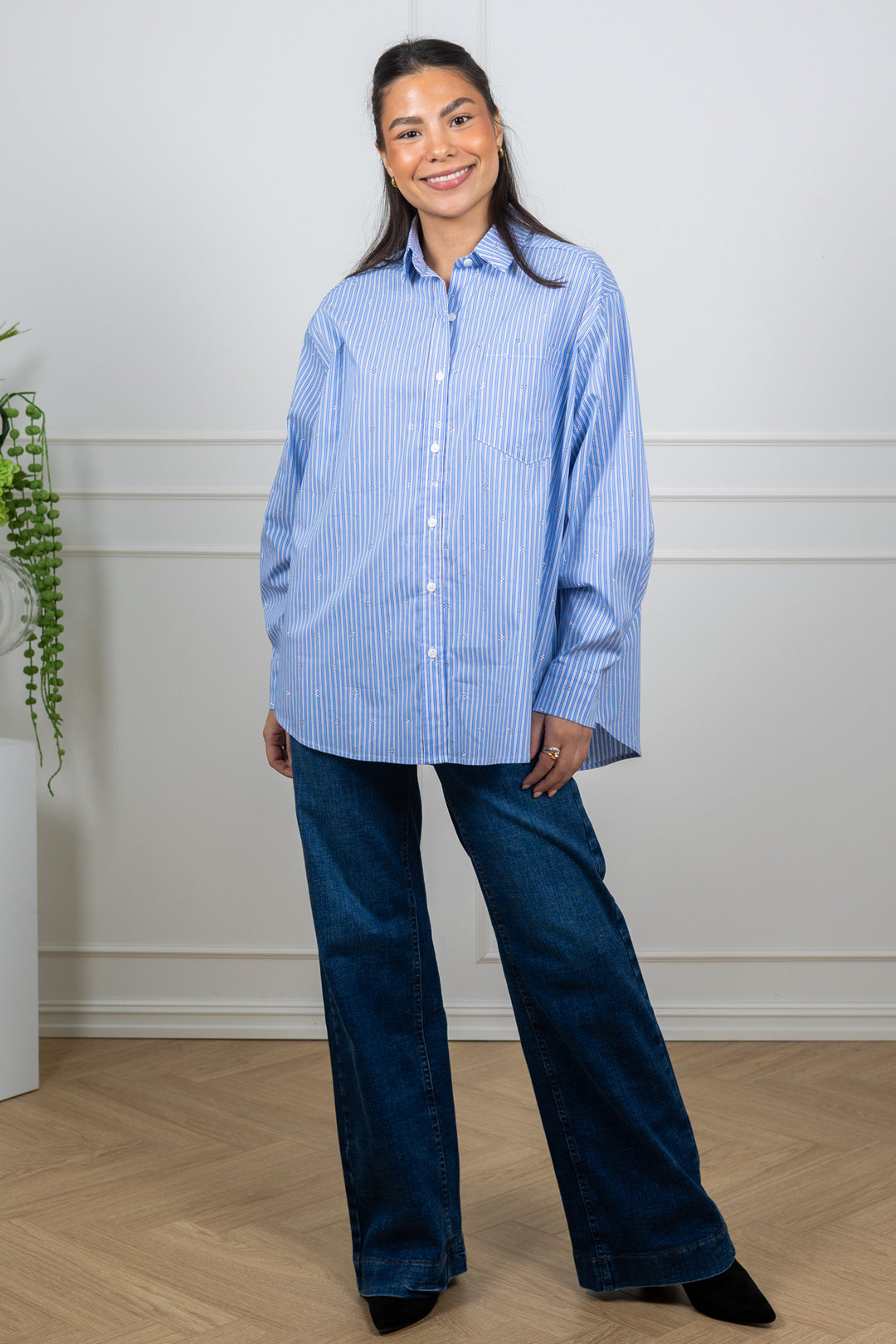 Dalma Decoration Shirt Light Blue