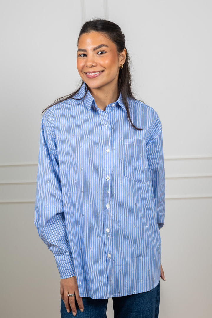 Dalma Decoration Shirt Light Blue