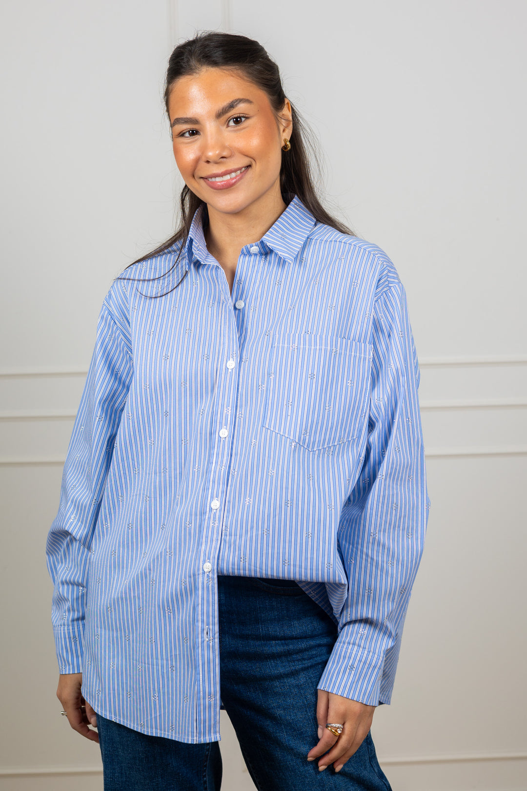 Dalma Decoration Shirt Light Blue