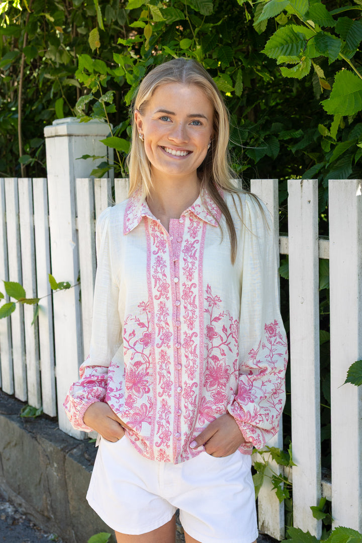 Coralina Ls Shirt Pristine Coralina Print