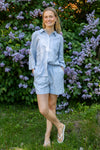 Rigge Shorts Light Blue Chambray