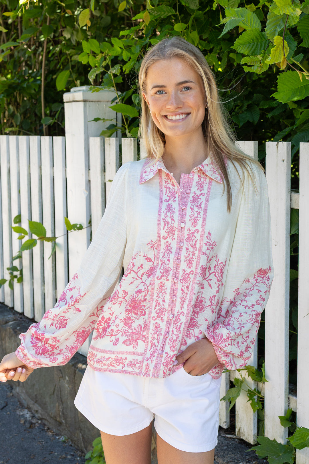 Coralina Ls Shirt Pristine Coralina Print