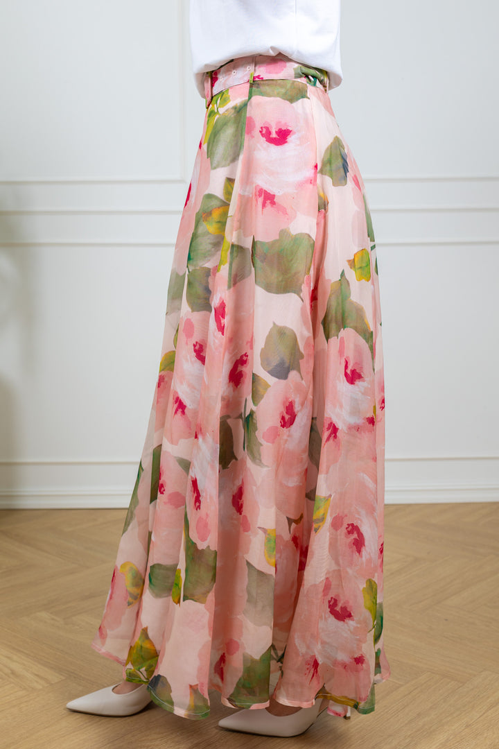 Organza Maxi Skirt Rosette