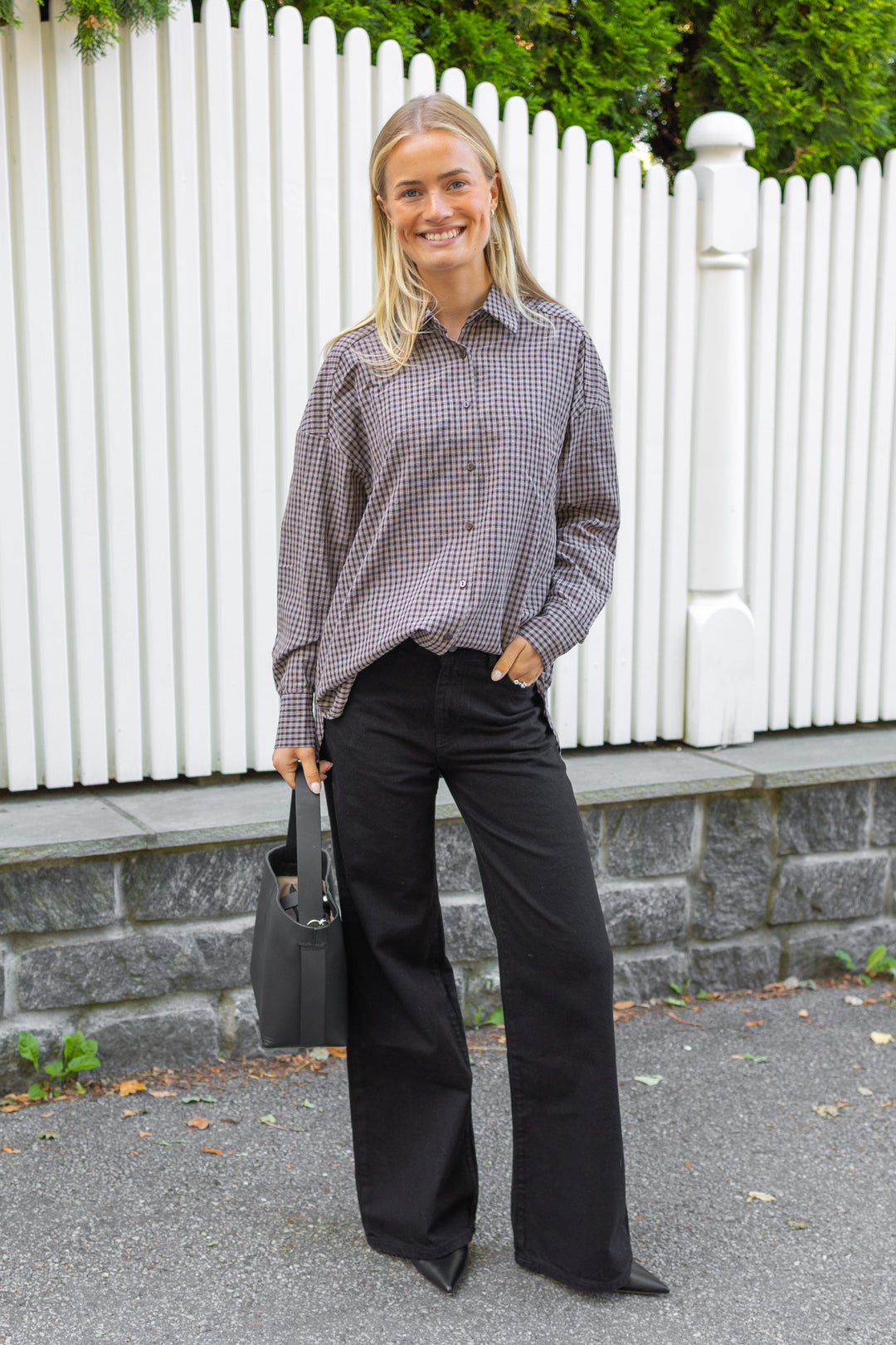 Sonja Check Shirt Dark Brown
