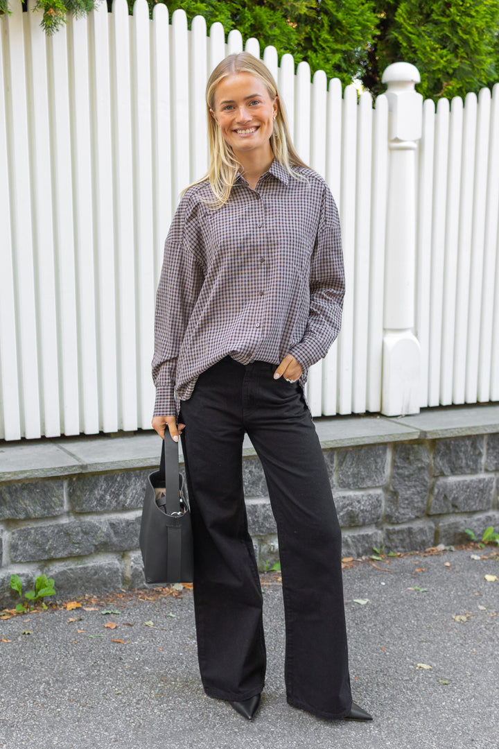 Sonja Check Shirt Dark Brown