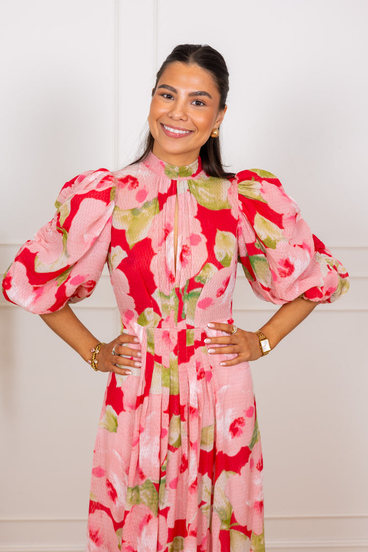 Dotted Georgette Tieback Gown Romance