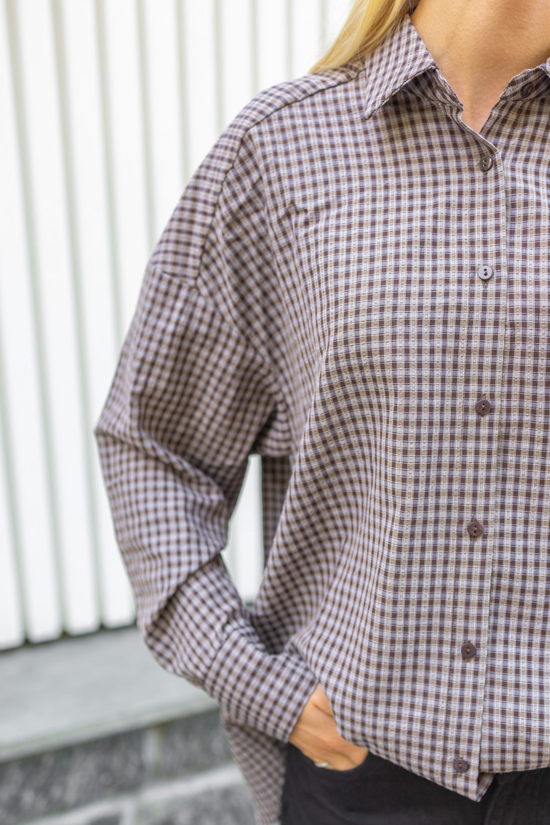 Sonja Check Shirt Dark Brown