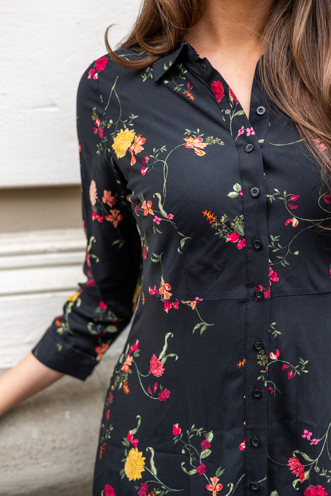 Savanna Long Shirt Dress Black Botari