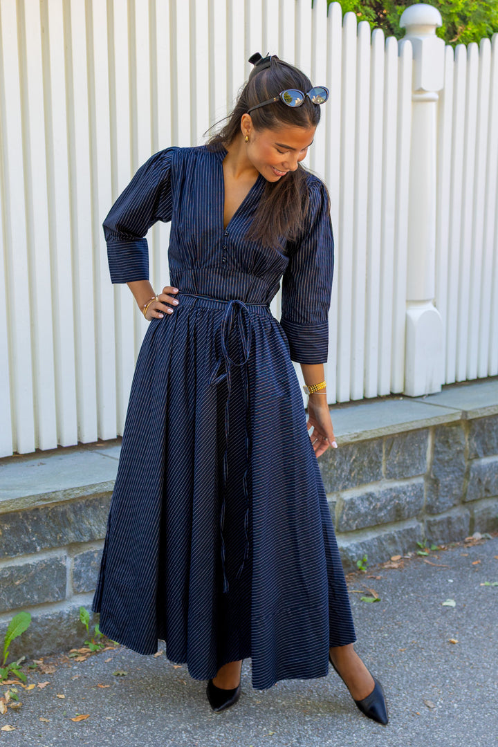 Maria Dress Pinstripe