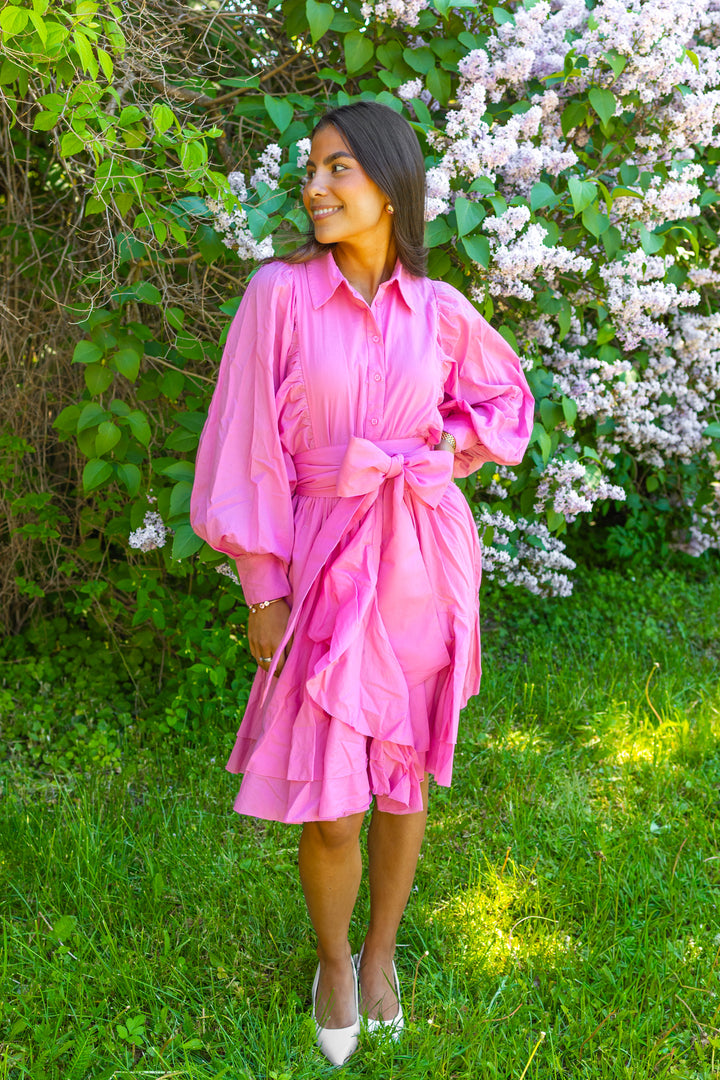 Cotton Ranch Dress Pink