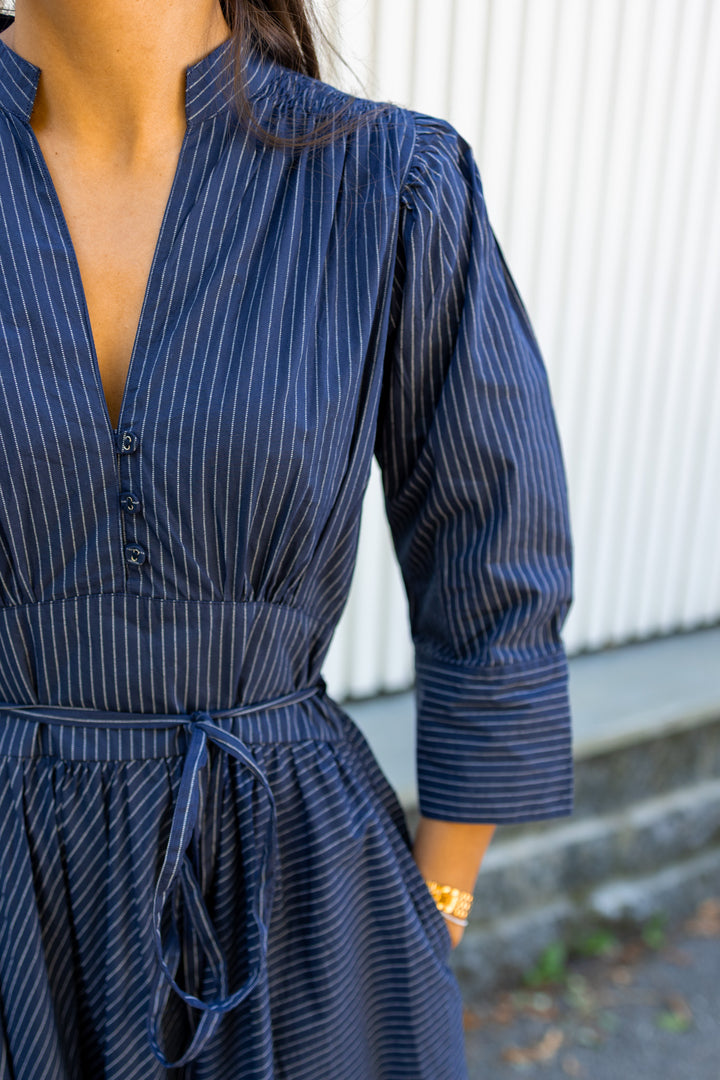 Maria Dress Pinstripe