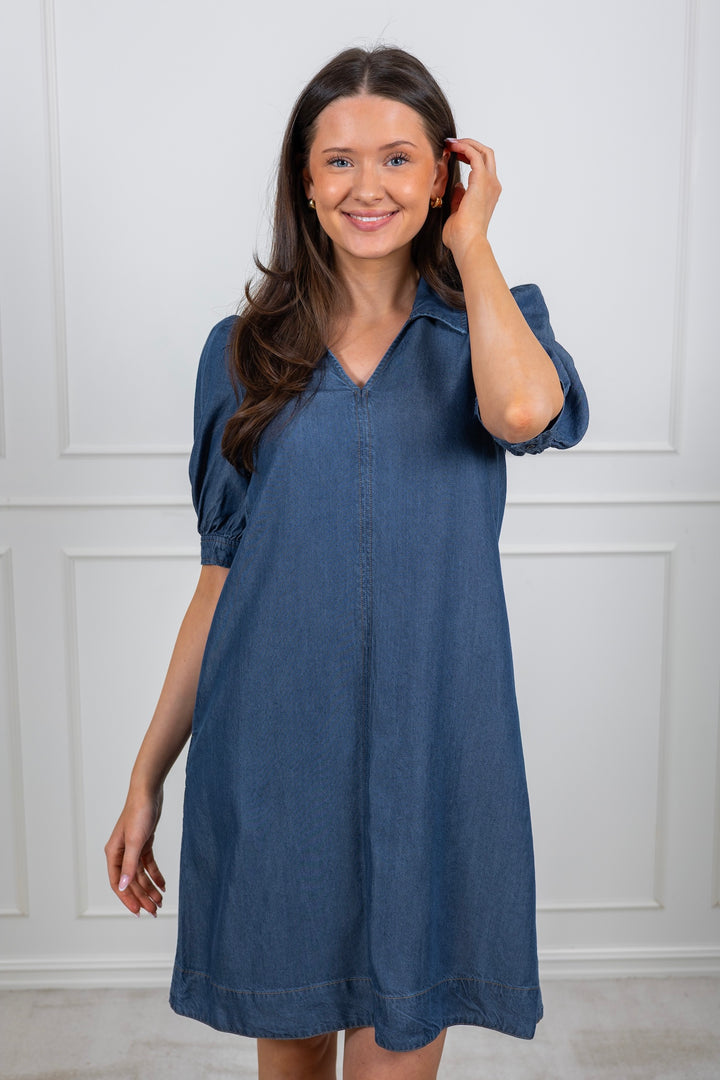 Racheliw Dress Medium Blue