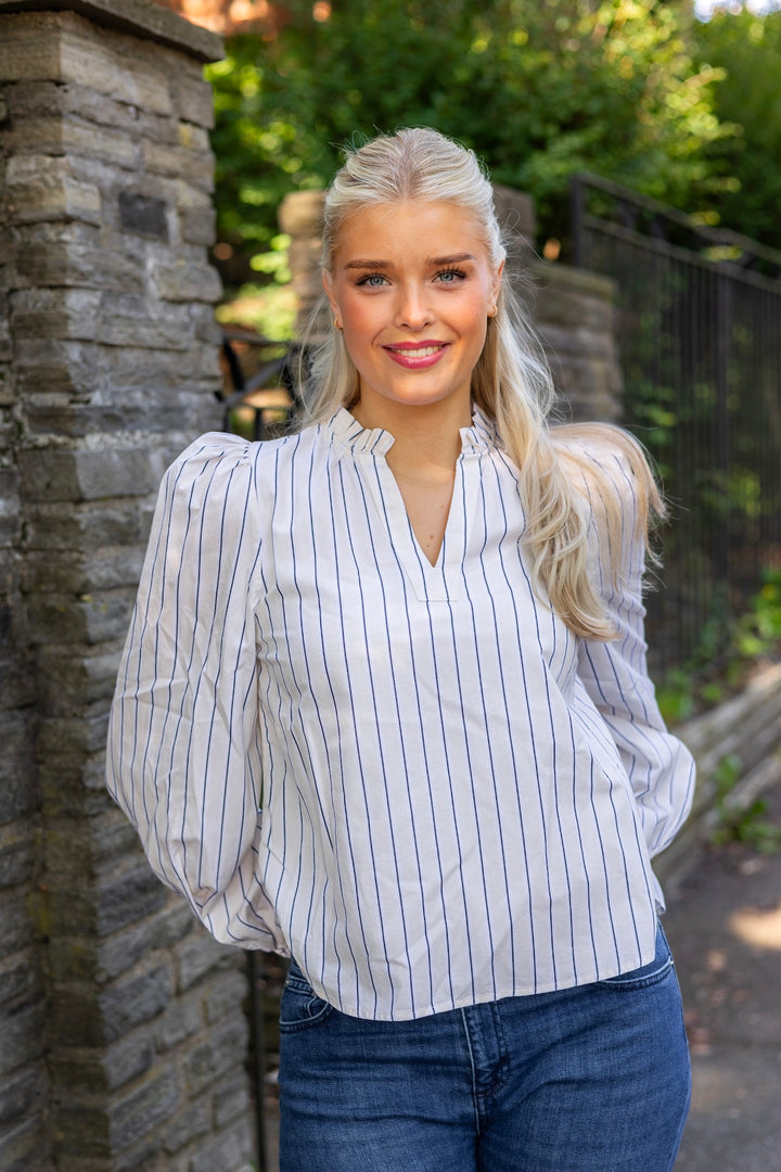 Infinity Blouse Cream Stripe