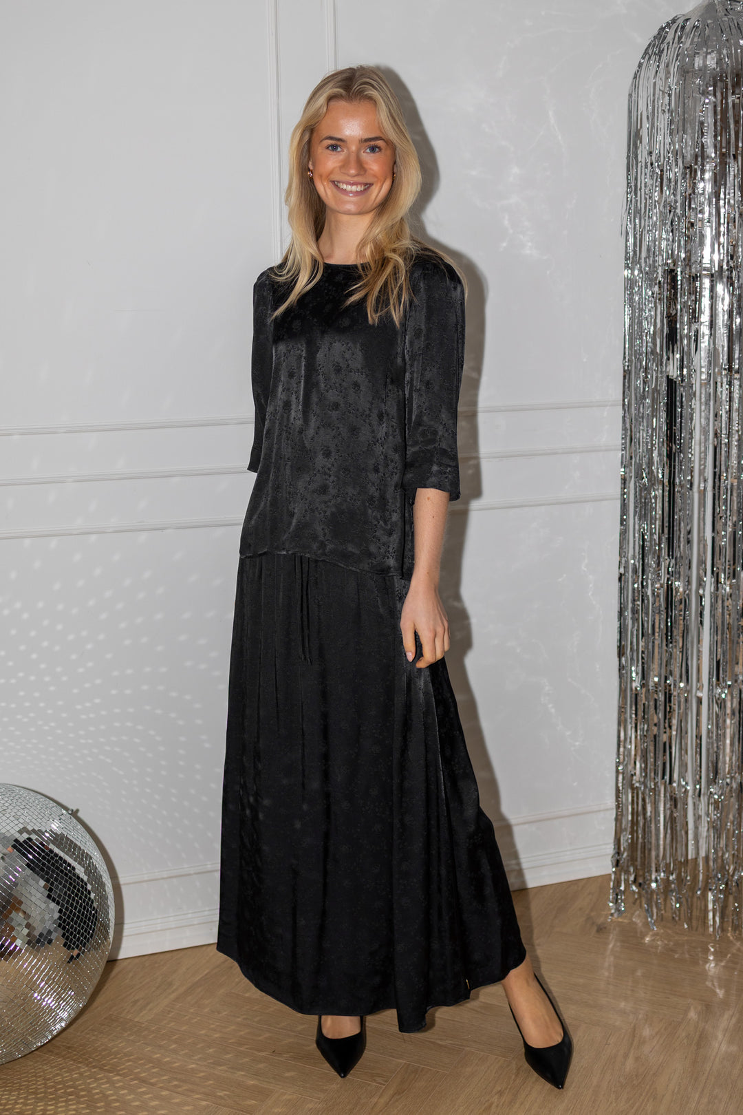 Jacquard Skirt Black