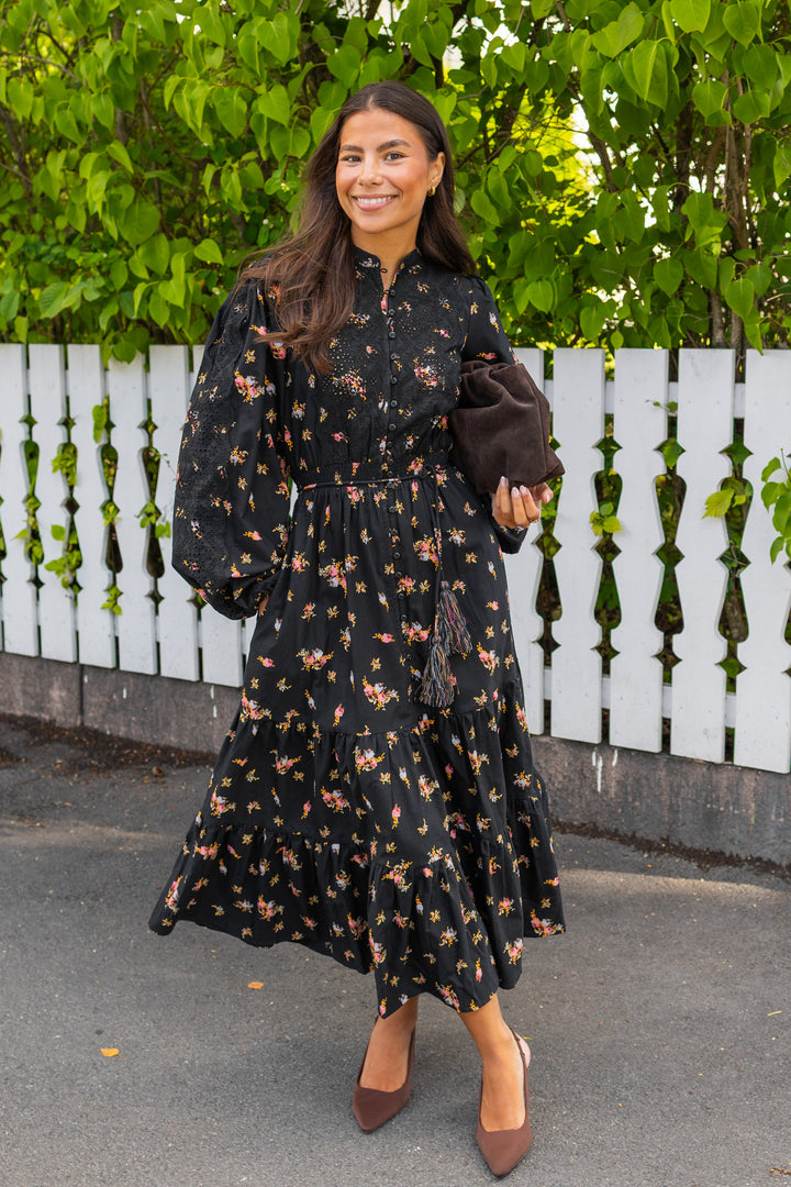 Winter Cotton Midi Dress Petite Flowers