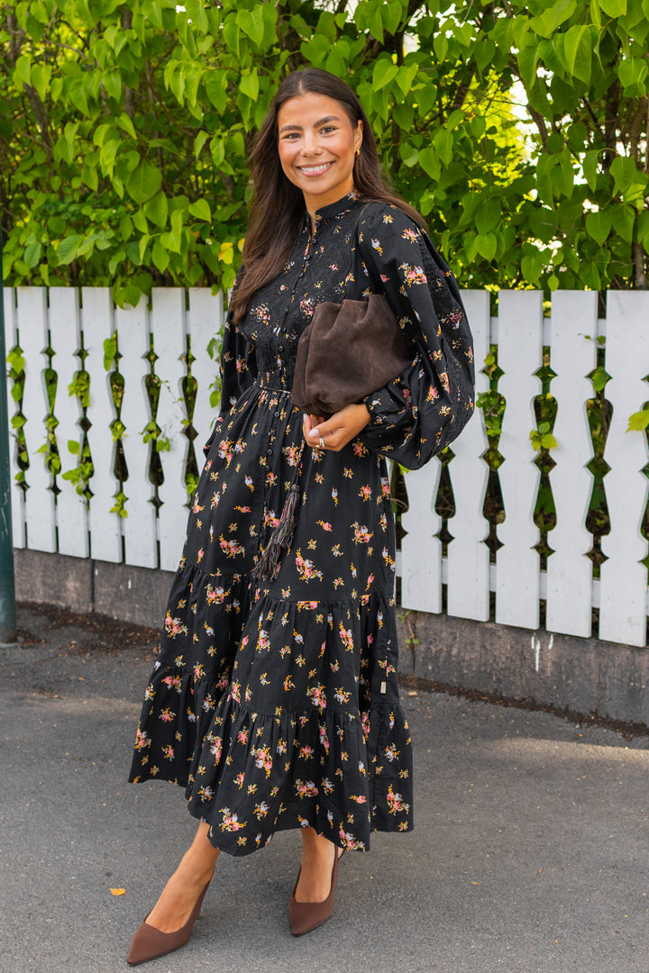 Winter Cotton Midi Dress Petite Flowers