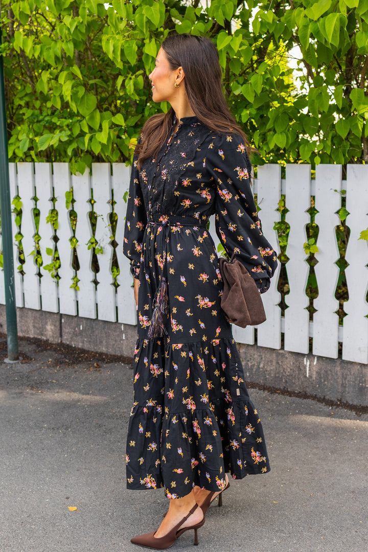 Winter Cotton Midi Dress Petite Flowers