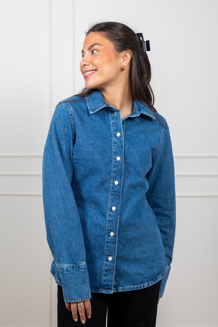 Regular Agathe Denim Shirt Medium Blue Denim