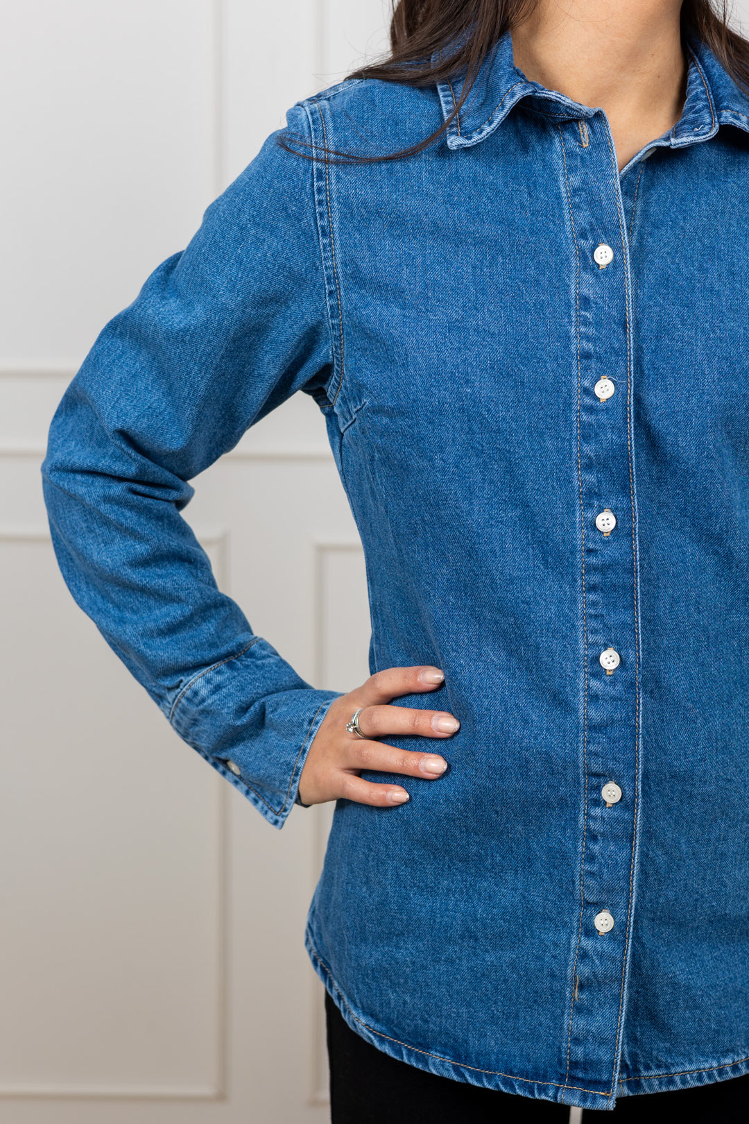 Regular Agathe Denim Shirt Medium Blue Denim