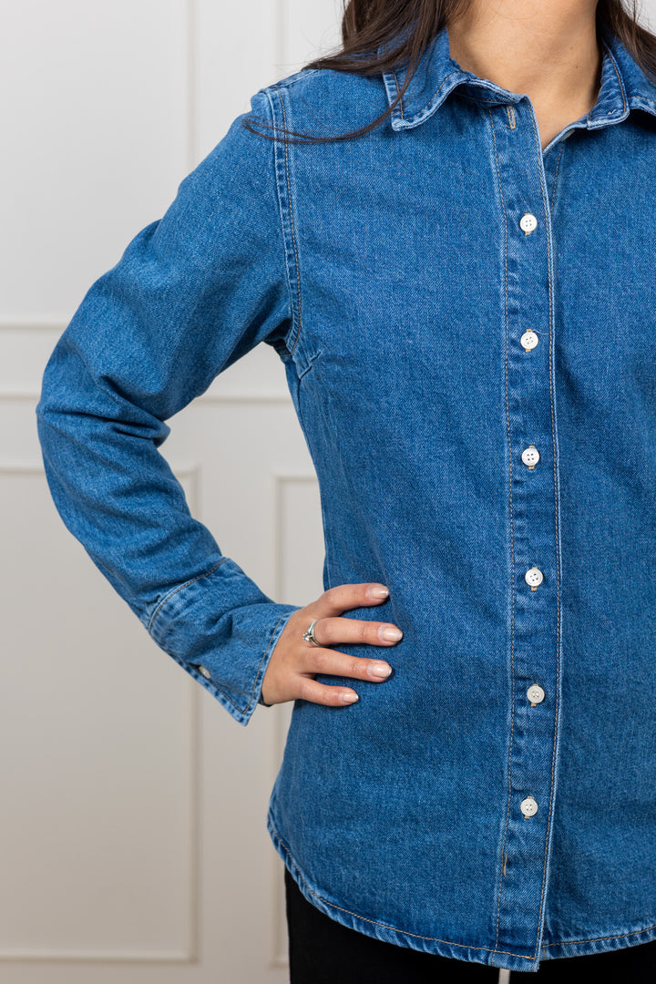 Regular Agathe Denim Shirt Medium Blue Denim