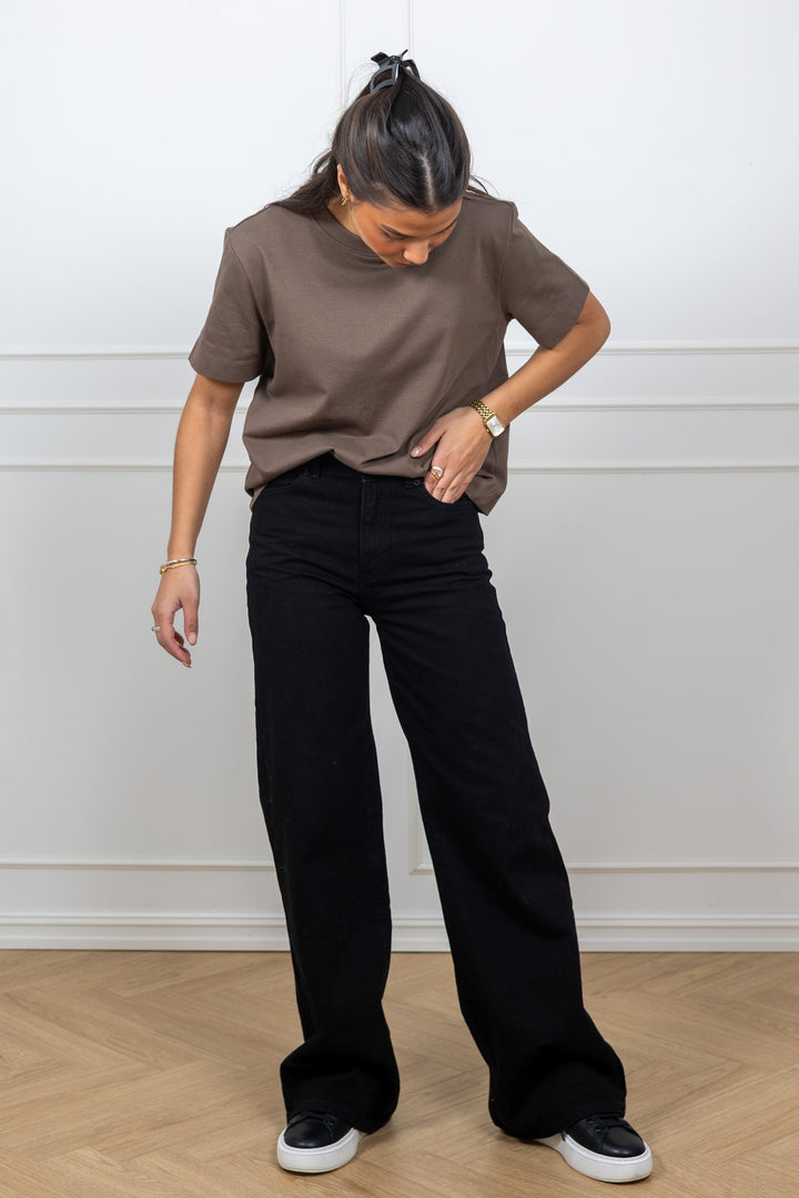 Essential SS Boxy Tee Chocolate Chip