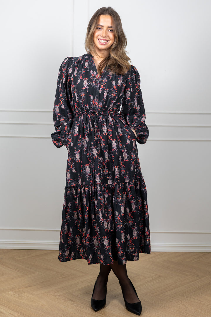 Bohemian Belt Dress Midnight Paisley