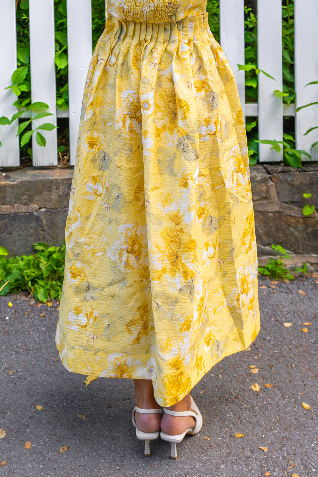 Lemon Hw Ankle Skirt Pale Banana Lemon Print