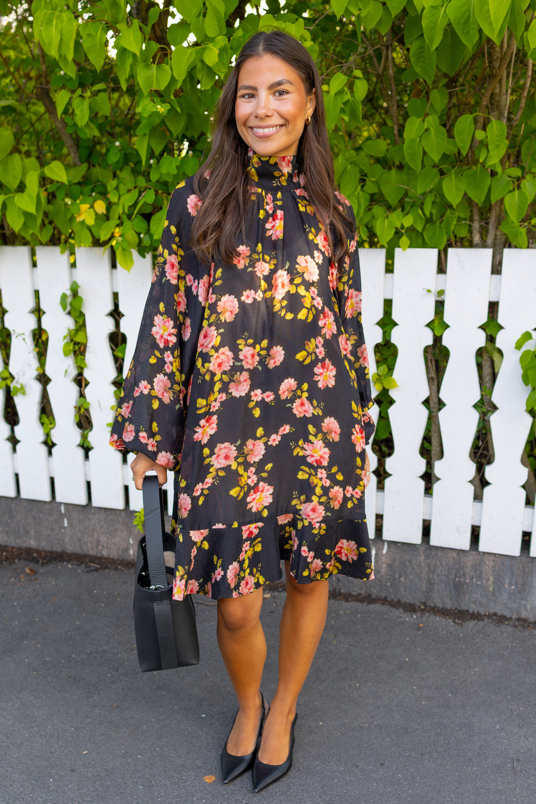 Striped Organza Shift Dress Midnight Field