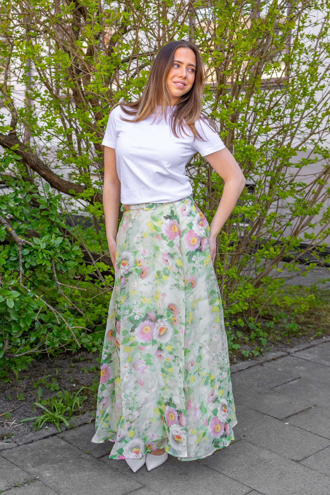 Organza Maxi Skirt Watercolour Dreams