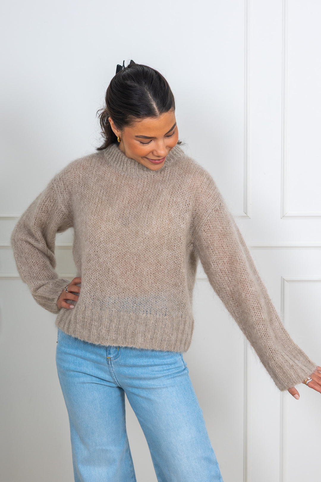 Sille Pullover Light Camel Melange
