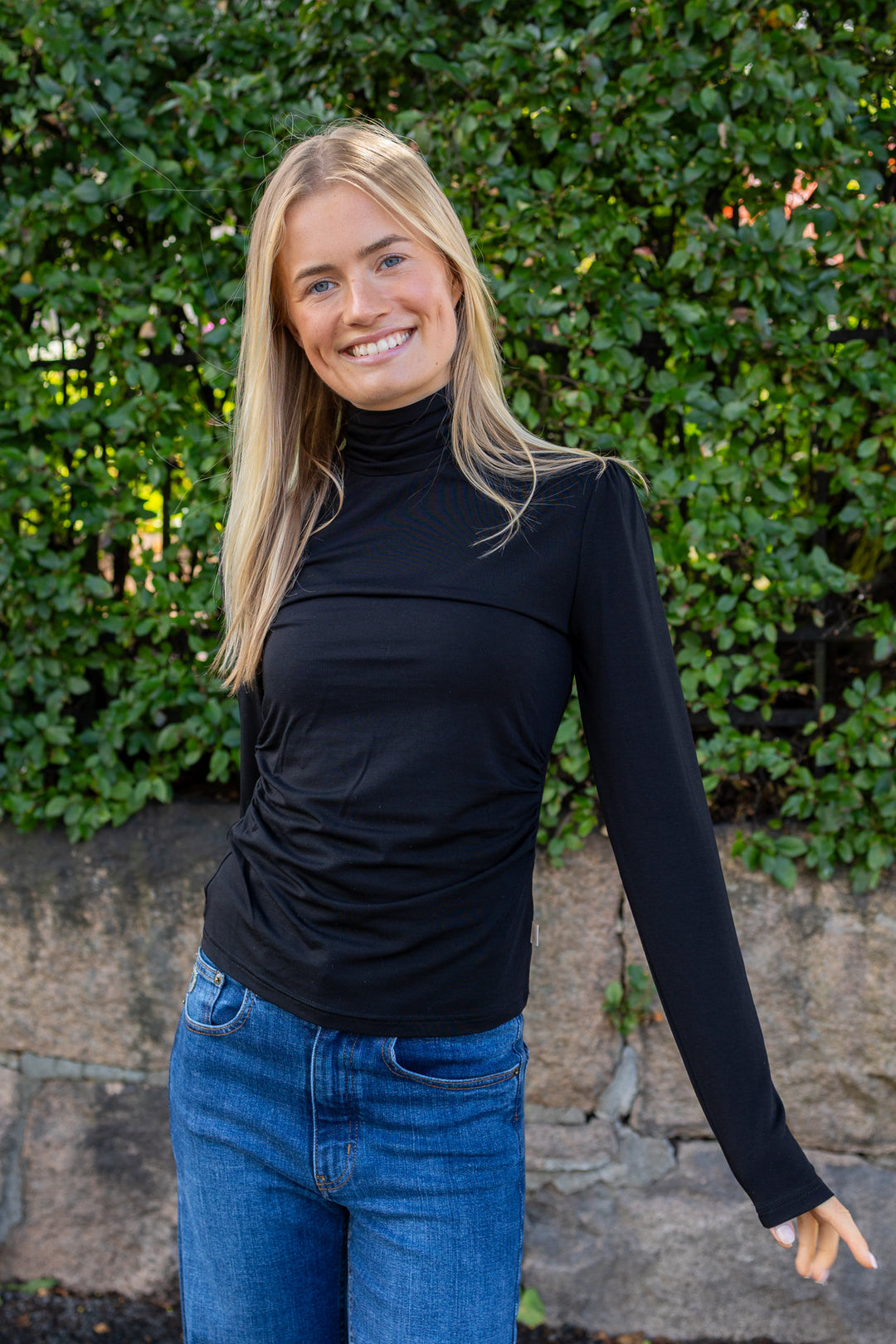 Jersey Turtleneck Black