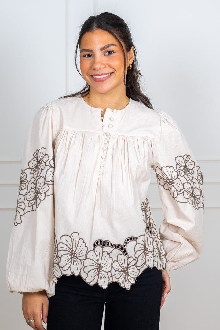 Elinor Blouse Soft Beige