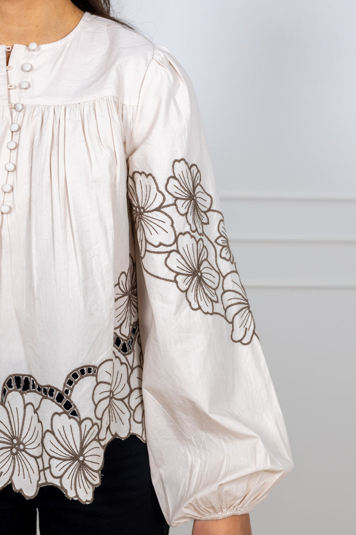 Elinor Blouse Soft Beige