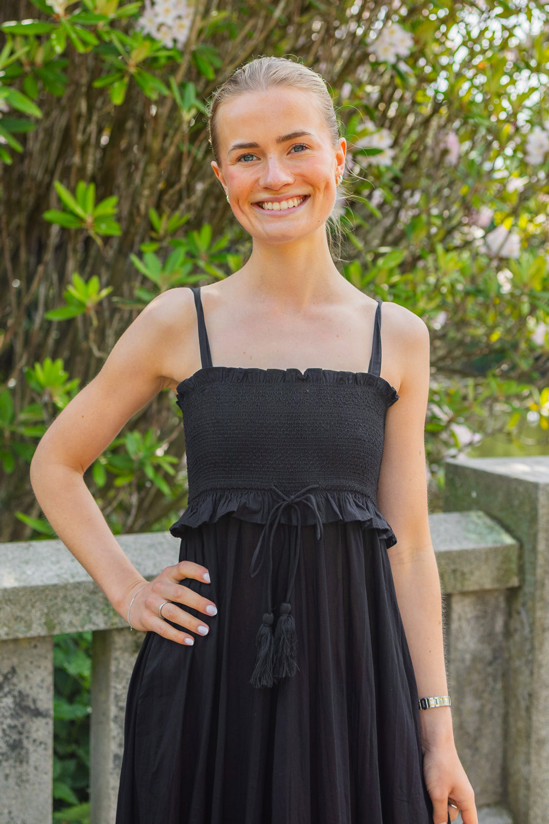 Twisted Strap Dress Black