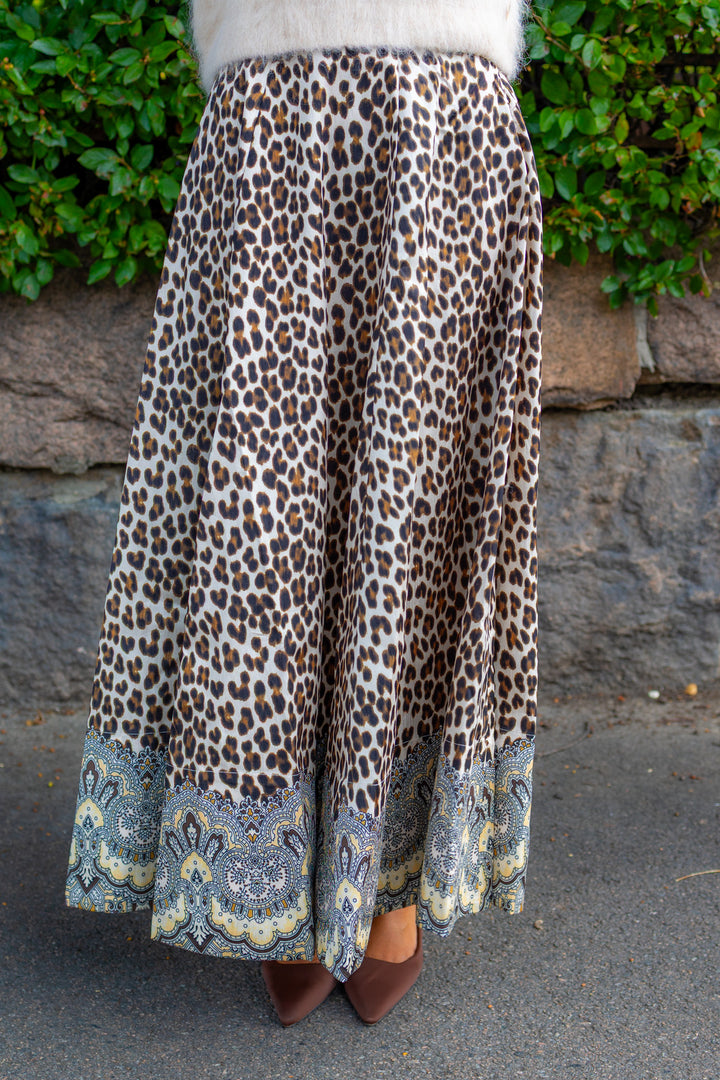 Taffeta Maxi Skirt Wild Paisley