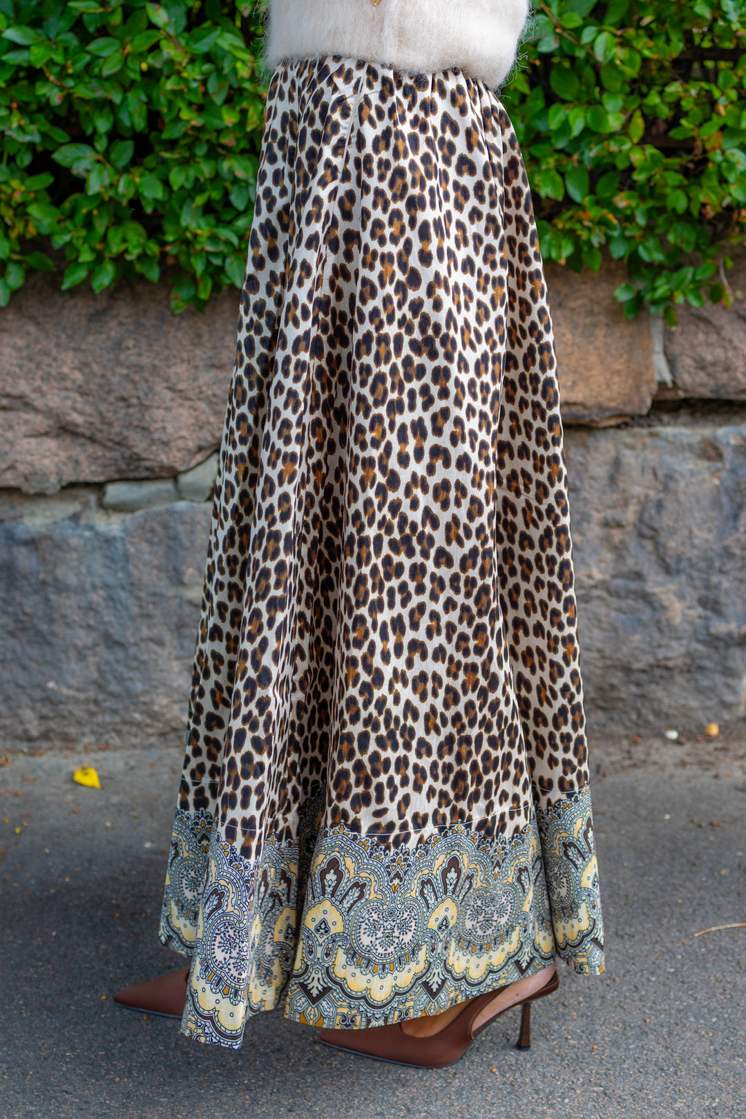 Taffeta Maxi Skirt Wild Paisley